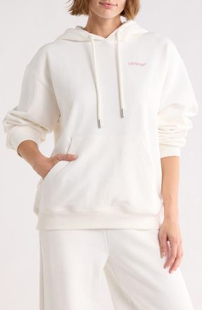 Off-white Oversize Cotton Hoodie in Sugar Swizzle at Nordstrom Rack, Size Large