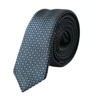 Dolce & Gabbana Green Patterned Silk Adjustable Mens Tie