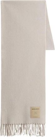 Woolrich Patch Sjaal voor Stijlvolle Winterlook - Heren - Wintersjaals - Grijs - ONE Size - Accessoires