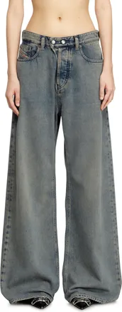 Diesel Relaxed Jeans Low Waist 1996 D-Sire, Medium blue, Button fly