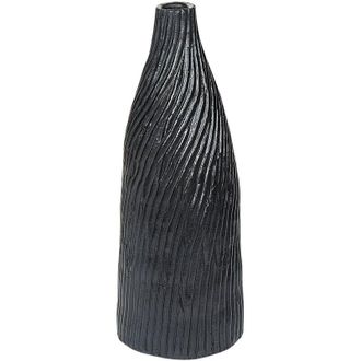 Beliani Decorative Vase FLORENTIA Ceramic 50 cm Black