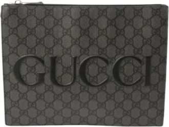 Gucci Pre-owned Clutches, male, Gray, Size: ONE SIZE Pre-owned Vintage Clutch bag