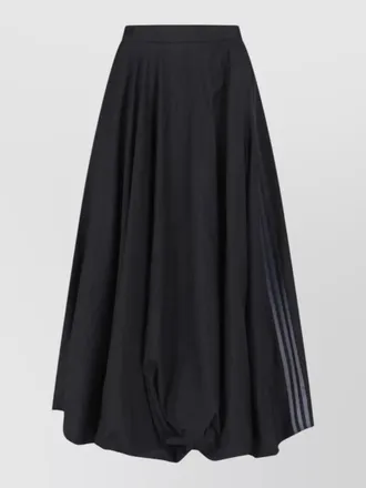 Yohji Yamamoto high waist a line stripe skirt