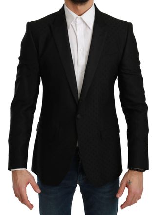 Dolce & Gabbana Mannen Zwart Slim Fit Jasje MARTINI Blazer