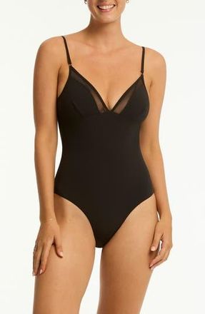 Sea Level Australia Eclipse Crossback One-Piece Swimsuit in Black at Nordstrom Rack, Size 10 Us / 14 Au