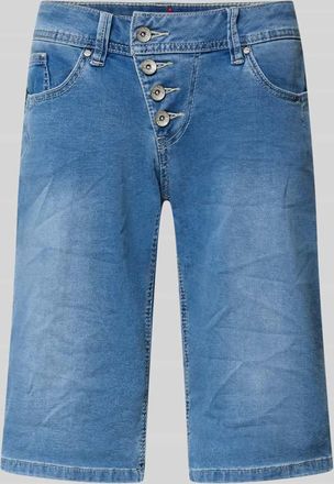 Buena Vista Jeansshorts mit asymmetrischem Knopfverschluss Modell Malibu in Hellblau, Gr&ouml;&szlig;e XXS