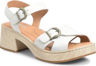 B&oslash;rn Bella Platform Sandal in White Leather at Nordstrom, Size 11