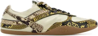 Miu Miu Multicolor Fabric And Leather Sneakers