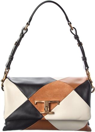 Tod's TodS T Timeless Leather & Suede Shoulder Bag