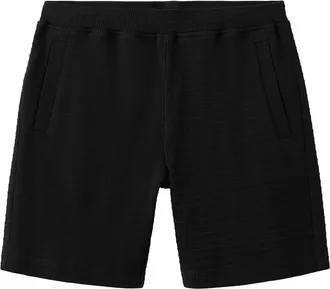 Mango Rib Knit Shorts in Black at Nordstrom, Size X-Large