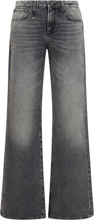R13 Grey Straight Mid Rise Jeans