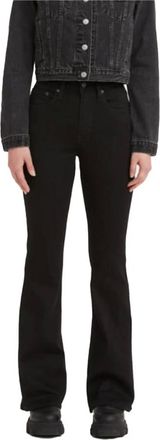 Levi's Jeans, Dames, Zwart, W25 L30, Katoen, 726 High Rise Flare
