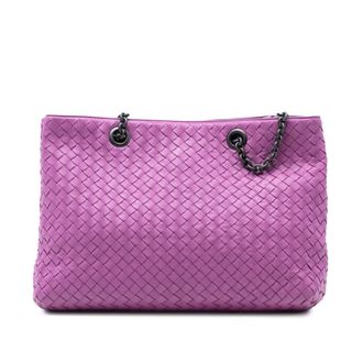 Bottega Veneta Pre-owned Bottega Veneta Medium Nappa Intrecciato Double Chain Tote Ladies M6QT11OBYFCKDBBW