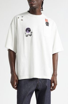Undercover Oversize Cotton Graphic T-Shirt in White at Nordstrom, Size 2