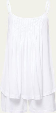 Hanro Julia Short Scoop-Neck Pintuck Pajama Set