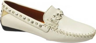 Robert Zur Womens Twisted Galaxy Loafers In White