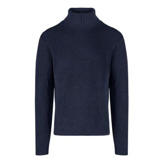 Bomboogie Maglione a collo alto a coste - - Knitwear - Uomo - Blu - L
