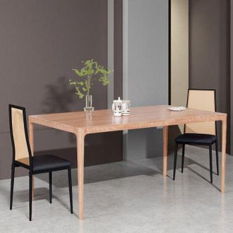 OEM Sillas De Comedor De Respaldo Alto En Rat&aacute;n Y Metal Negro - Asiento Acolchado, Respaldo Ergon&oacute;mico Y Patas Ajustables