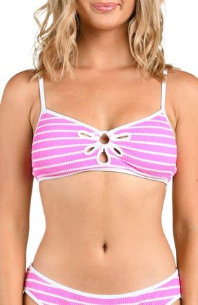 Citrus Brenton Petal Cutout Bikini Top in Pop Pink at Nordstrom, Size X-Small