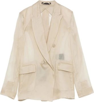 Max Mara Pianoforte Jacket - Dames - Blazers - Beige - 2XS - Wol - Jassen