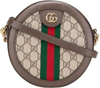 Gucci Pre-owned Cross Body Bags, female, Brown, Size: ONE SIZE Pre-owned Canvas Cross Body Bag