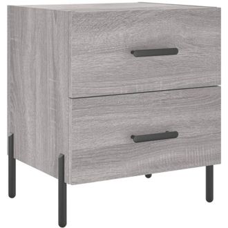 vidaXL Vidaxl - Mesita de noche madera de ingeniería gris Sonoma 40x35x47,5 cm