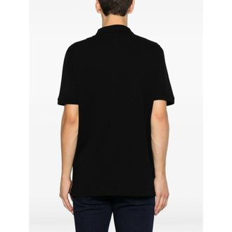 Emporio Armani Piqu&eacute; Cotton Polo Shirt - Black
