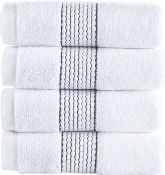 Brooks Brothers Rope Stripe Border 4Pc Wash Towels