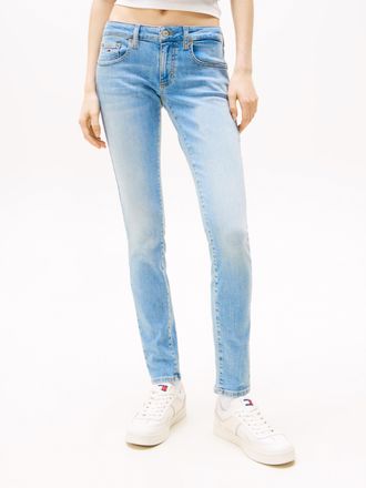 Tommy Jeans Skinny-fit-Jeans TOMMY JEANS SOPHIE LW SKN, Damen, Gr. 26, L&auml;nge 32, blau (denim light), Denim/Jeans, Obermaterial: 98% Baumwolle, 2% Elasthan, unifar