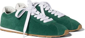 Miu Miu Plume Suede Sneakers, Woman, Oleander Green, Size 36,5