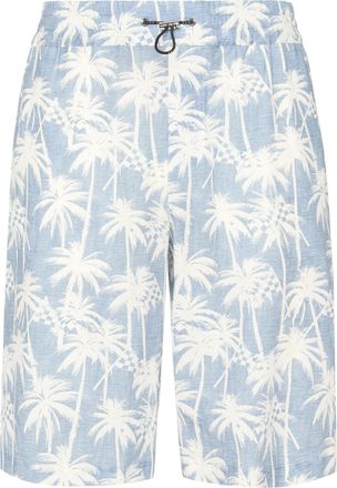 Philipp Plein Short Trousers Cool Kid Fit Chambray Printed