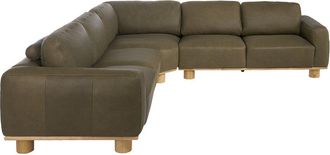 Safavieh Couture Ellyn Leather L-Shaped Sectional