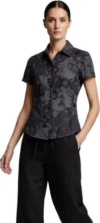 Lords of Harlech Paisley Explosion Womens Printed Shirt in Paisley Explosion Black at Nordstrom, Size X-Large