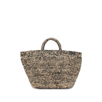 Ibeliv Vanilla Woven Handle Tote Bag