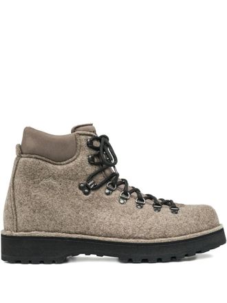 Diemme felt lace-up boots - Neutrals