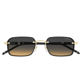 Montblanc Sunglasses, unisex, Black, Size: 54 MM Diplomat Rectangular Sunglasses