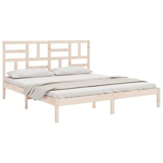 Berkfield Home Beautiful Bed Frame without Mattress Solid Wood 200x200 cm in Light Tan