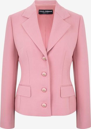 Dolce & Gabbana Einreihiger taillierter Wollcr&ecirc;pe-Blazer Dolce