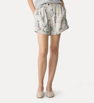 Forte_Forte Hopsack Bermuda Shorts Peonia My Love In Glicine