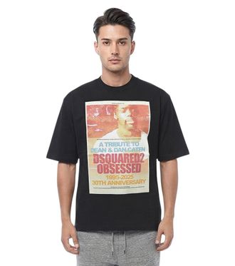 Dsquared2 Black Regular Graphic T-Shirt