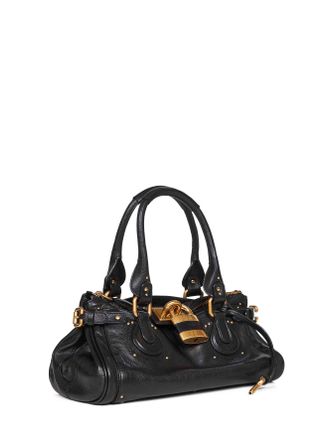 Chlo&eacute; Womens Shoulder Bag Paddington Black Calf Leather