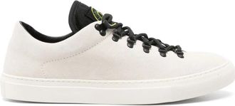 Stone Island Compass Patch Low Top Sneakers - Heren - Sneakers - Beige - 41 EU - Leer - Schoenen