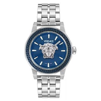 Versace Medusa Deco Quartz Blue Dial Mens Watch VE9I00324