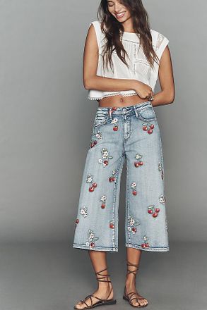 Free People Amie High-Rise Culotte Jeans