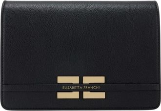Elisabetta Franchi Cross Body Bags, female, Black, Size: ONE SIZE Chain-strap Pochette