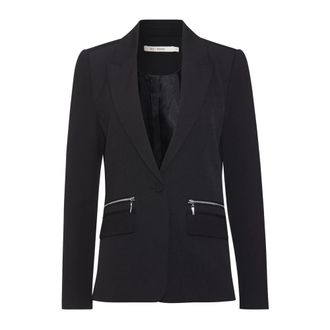 Rue de Femme RUE de FEMME - Elegante Blazer Plateado con Detalles con Estilo - Jackets - Mujer - Negro - XS