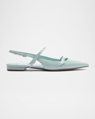 Alexandre Birman Tita Leather Slingback Flats