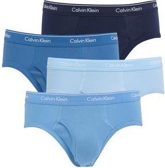 Calvin Klein Low Rise Hip Briefs - Pack of 4 in Peacoat Blue Multi at Nordstrom Rack, Size Small