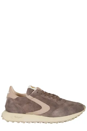 Valsport Chocolate Suede Nappa Leather Low-Top Sneakers