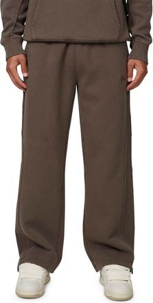 Good For Nothing Ribbed Emblem Split Hem Baggy Jogger in Brown at Nordstrom, Size Large